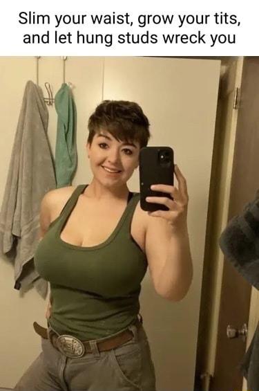 Slim your waist grow your tits and let hung studs wreck you