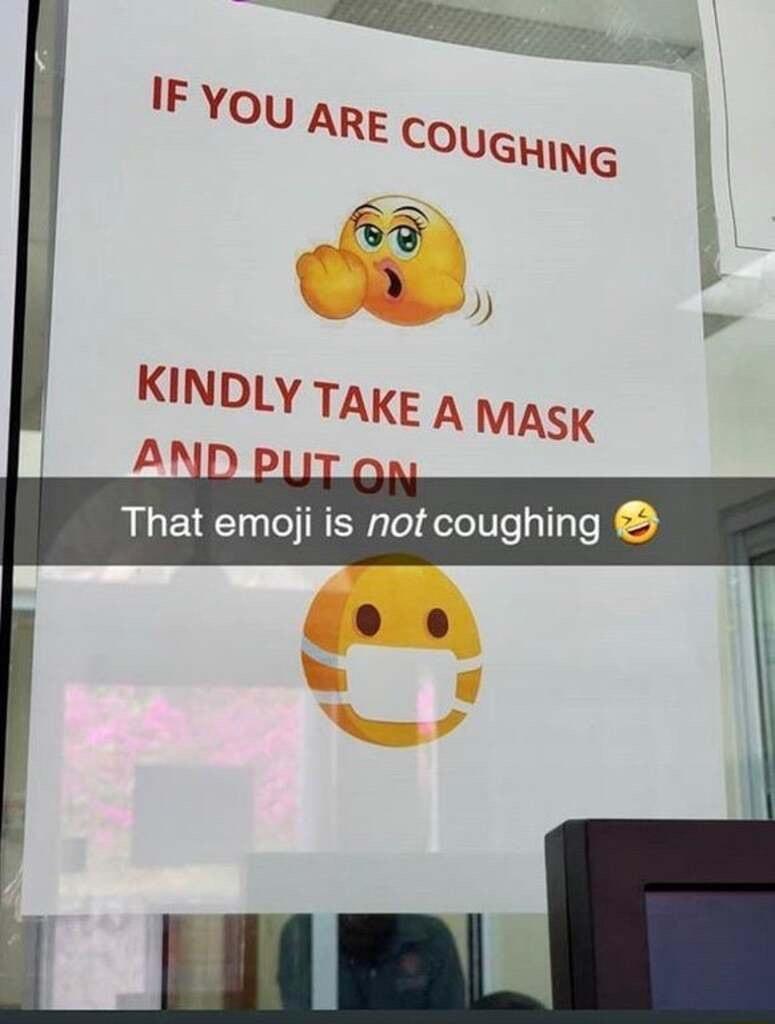RE Couguing i B 5 1T That emoji is not coughing