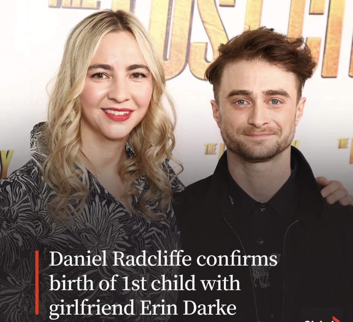 Daniel Radcliffe confirms birth of 1st child with girlfriend Erin Darke