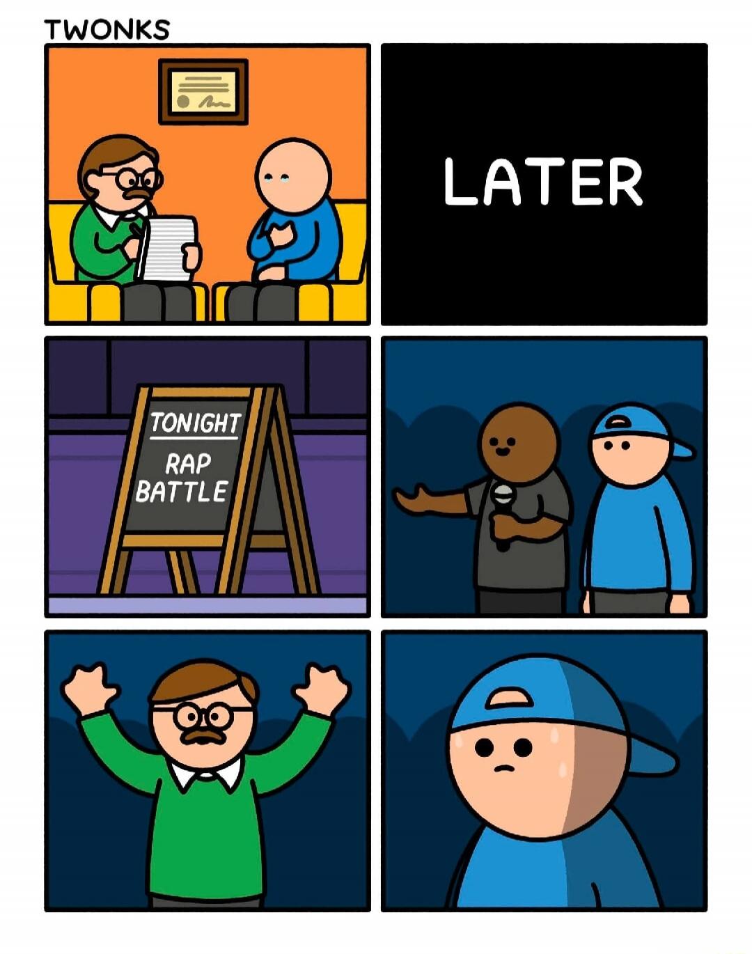 TWONKS LATER TONIGHT RAP BATTLE