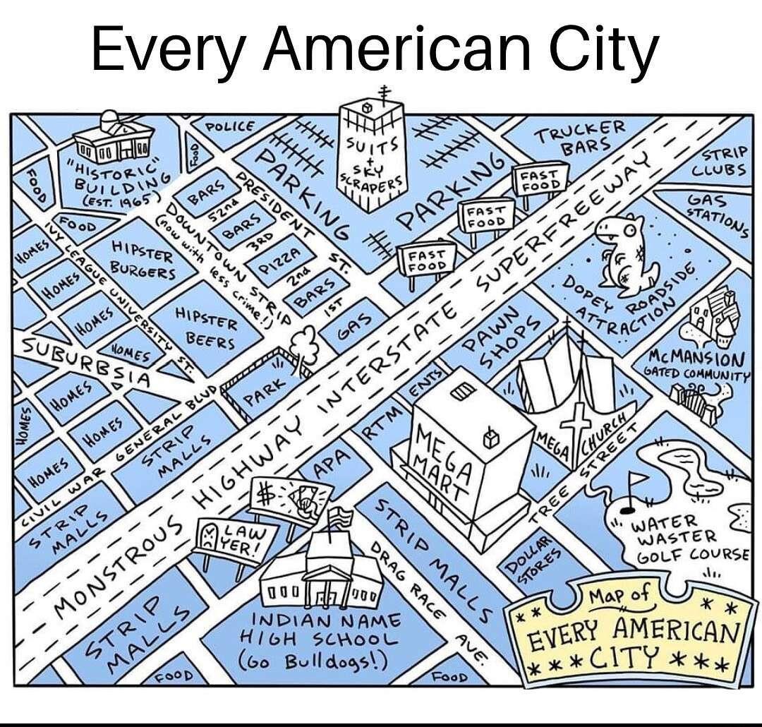 Every American City i AMERICH CITY y EVES 2t