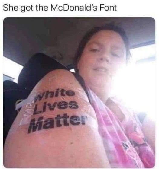 She got the McDonalds Font