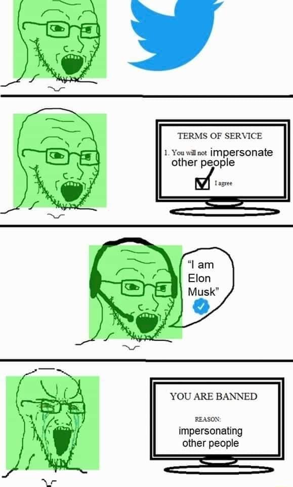 TERMS OF SERVICE 1 Yoot impersonate other people YOU ARE BANNED rasox impersonating other people