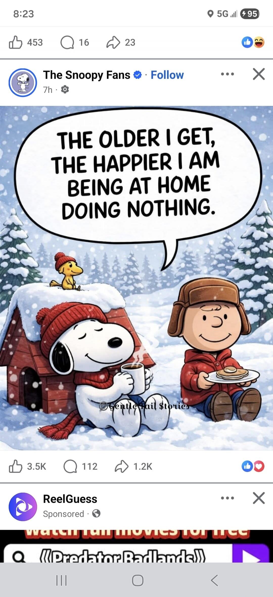 THE OLDER I GET, THE HAPPIER I AM BEING AT HOME DOING NOTHING.