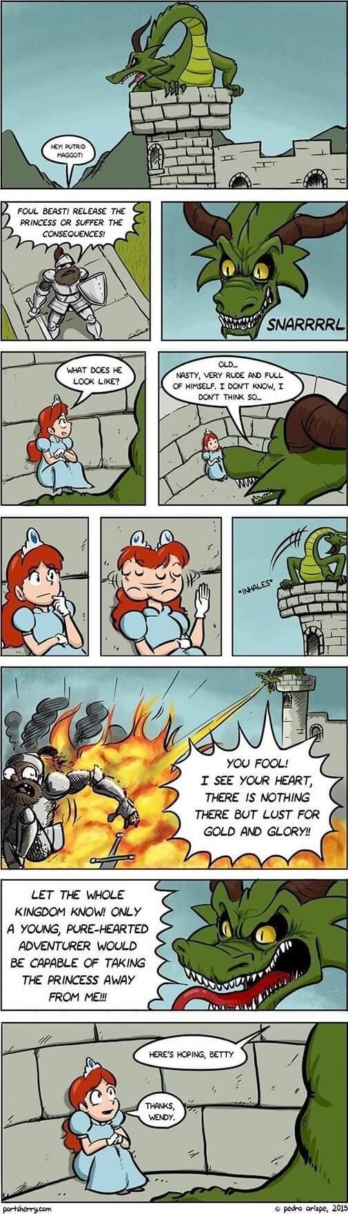 FOUL BEASTI RELEASE THE FRINCESS OR SUFFER THE SNARRRRL ADVENTURER WOULD BE CAPABLE OF TAKING THE PRINCESS AWAY FROM MEW A YONG PURE HEARTED