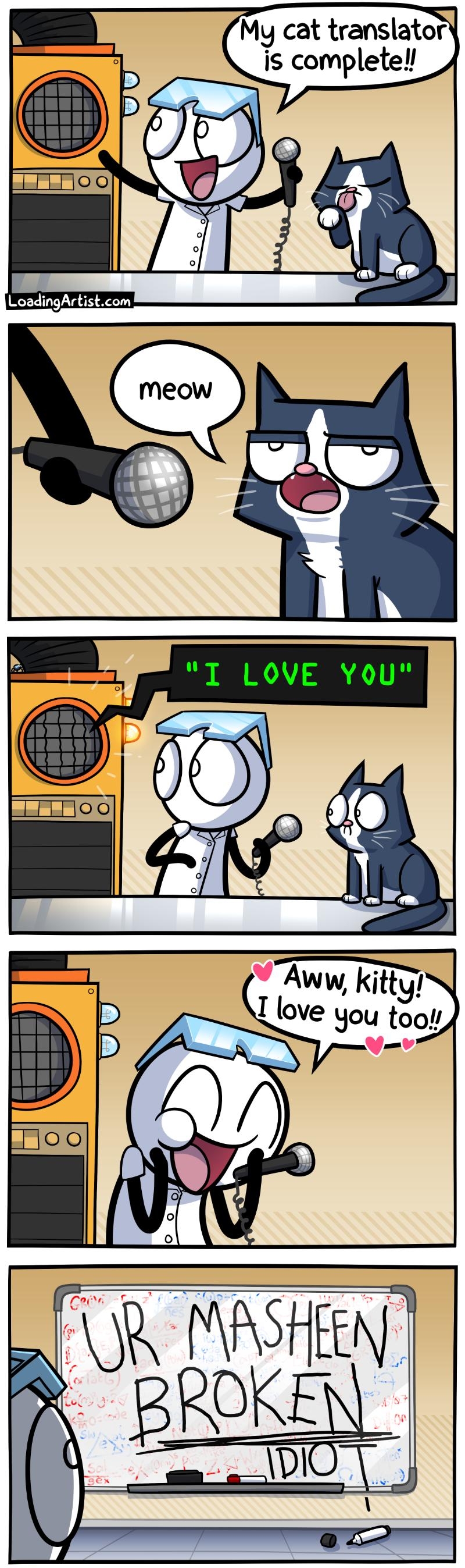 My cat translator is complete LoadingArtistcom Drawn on Twitch