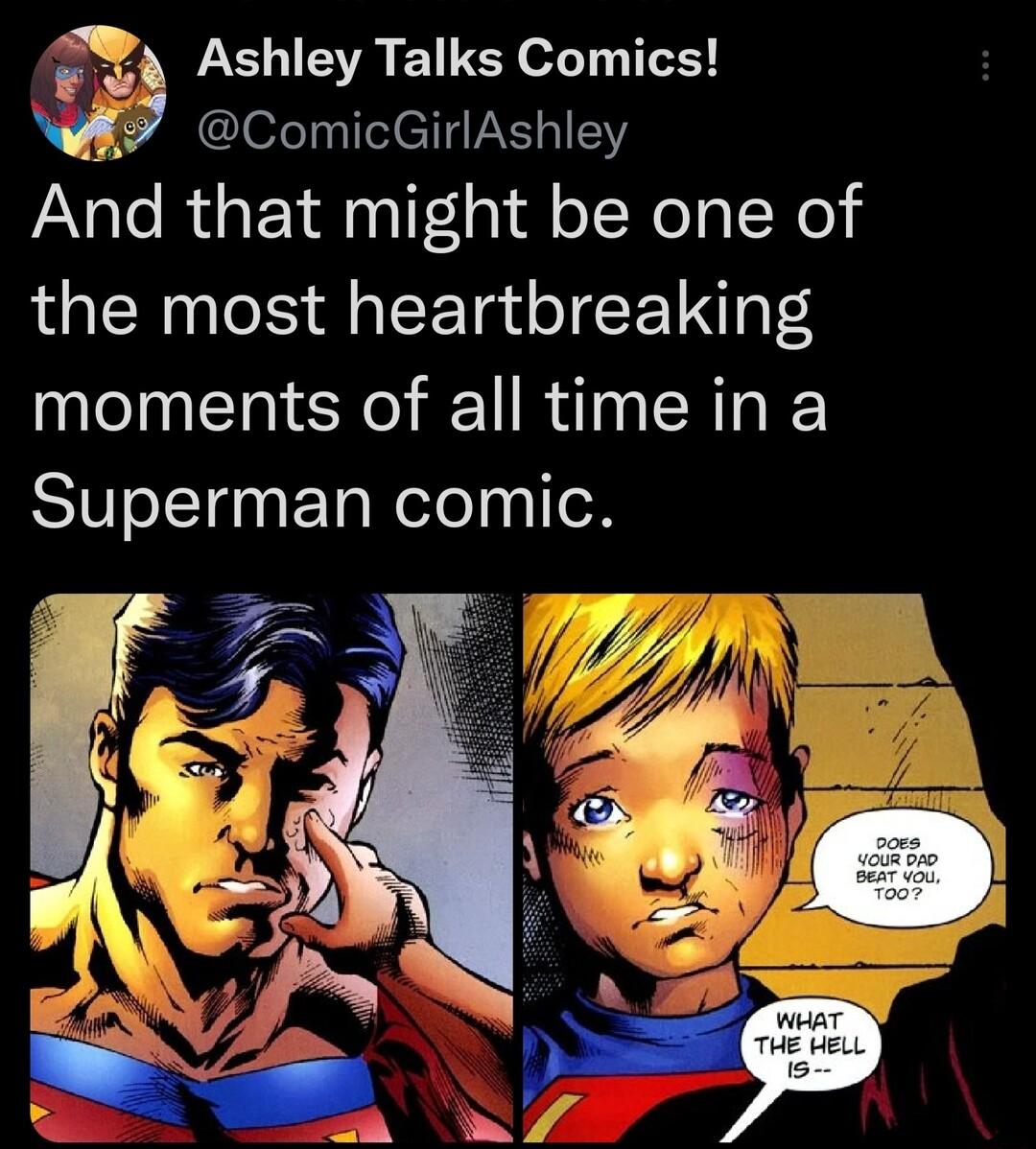 Ashley Talks Comics d ComicGirlAshley And that might be one of the most heartbreaking moments of all time in a Superman comic