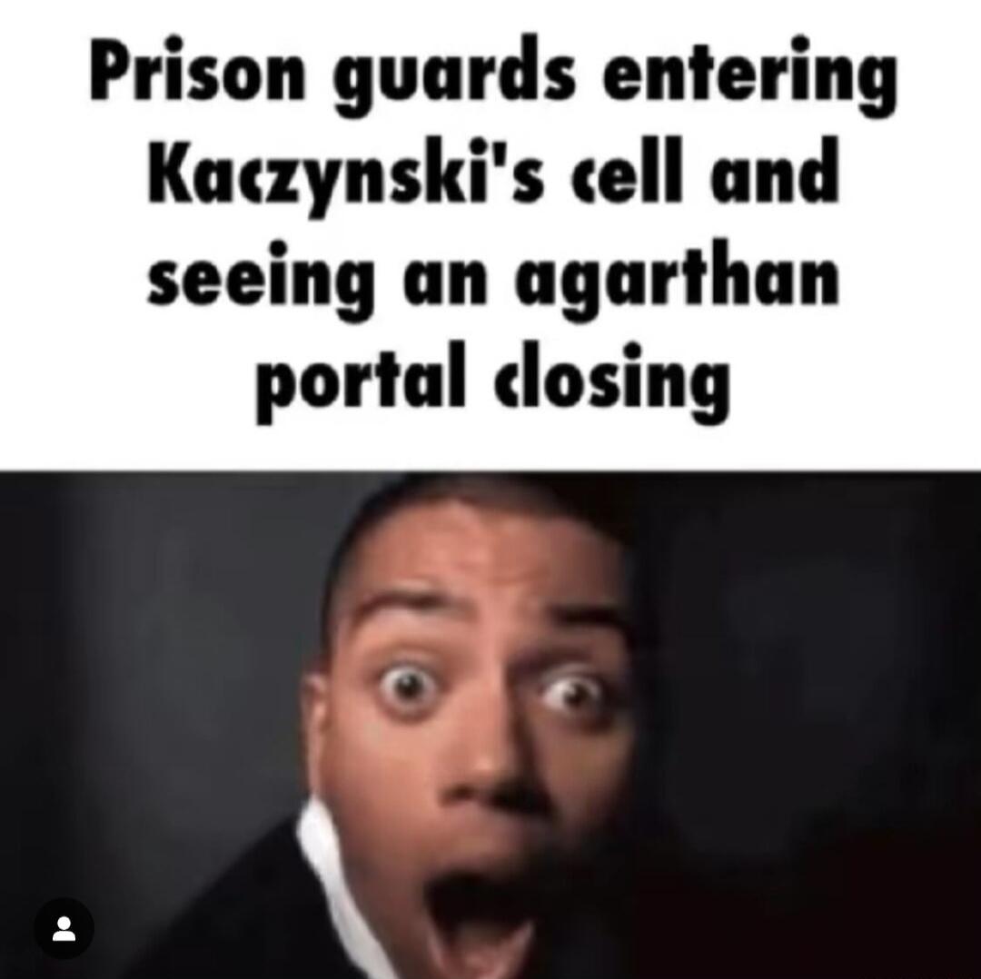 Prison guards entering Kaczynskis cell and seeing an agarthan portal cosing