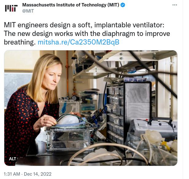 Massachusetts Institute of Technology MIT WiT G MIT engineers design a soft implantable ventilator The new design works with the diaphragm to improve breathing mitshareCa2350M2BqB