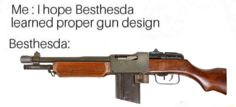 Me hope Besthesda learned proper gun design Besthesda
