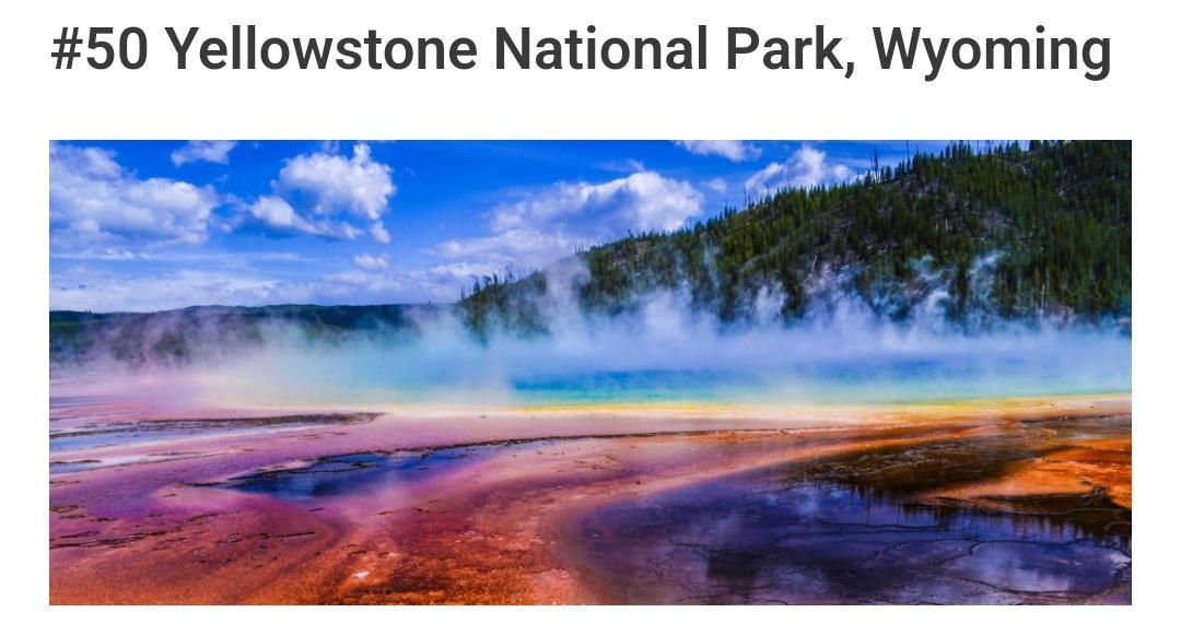 50 Yellowstone National Park Wyoming
