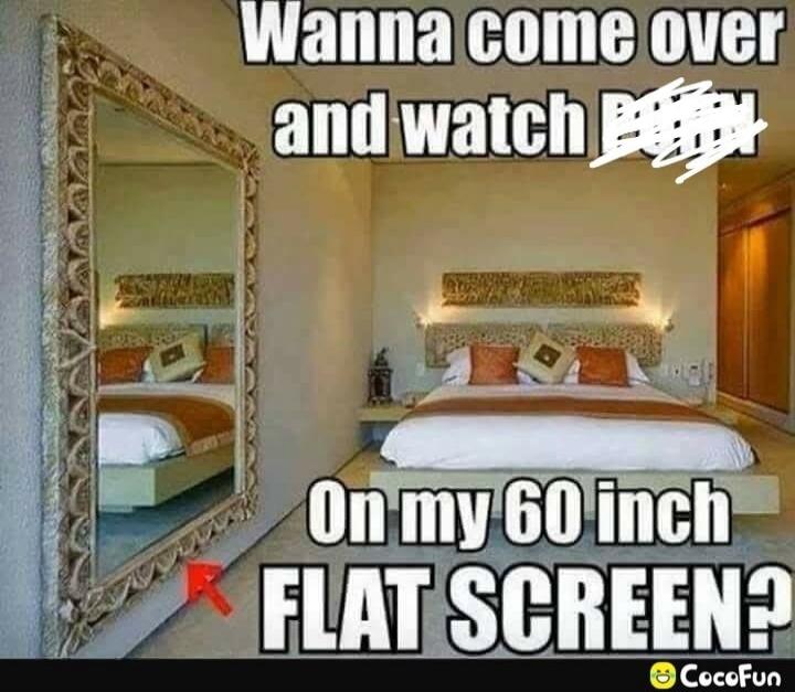 Wanna come over and watch P*** On my 60 inch FLAT SCREEN?