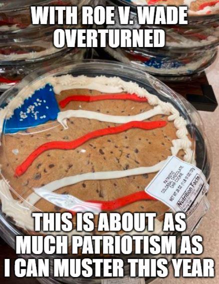 WIIII ROEV WADE IIIISISABIIII ASY MUCHPATRIOTISM AS CANMUSTER THIS YEAR