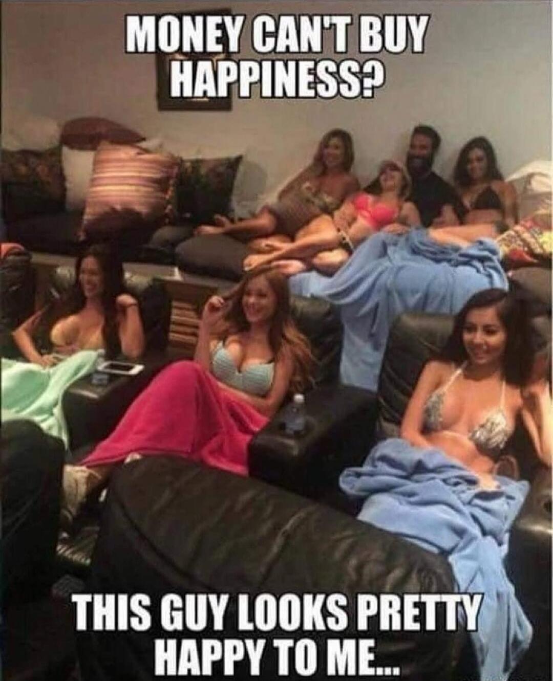 MONEY CAN'T BUY HAPPINESS? THIS GUY LOOKS PRETTY HAPPY TO ME...