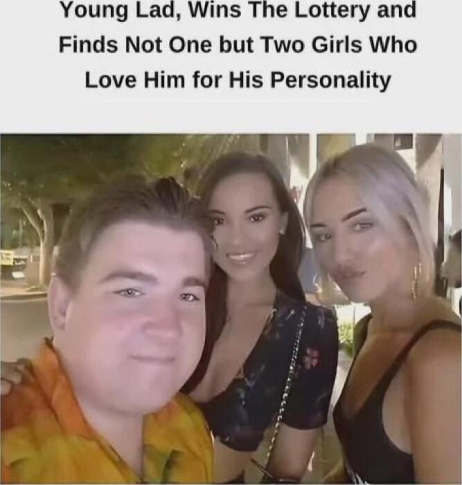 Young Lad Wins The Lottery and Finds Not One but Two Girls Who Love Him for His Personality