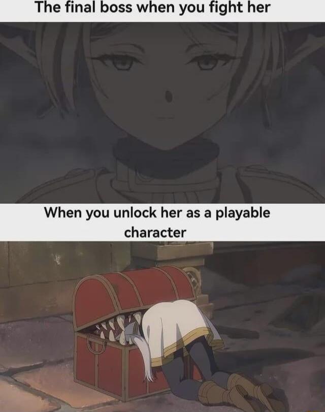 The final boss when you fight her When you unlock her as a playable character