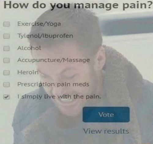 manage pain