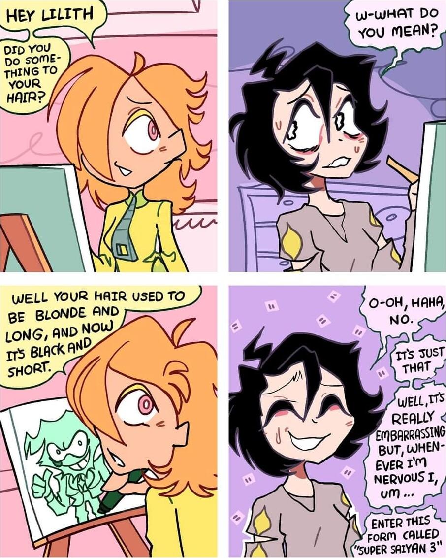 HEY LILITH WELL YOUR HAIR USED gE BLONDE AND w LONG AND NO ck AN