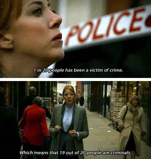 1in 20fpeople has been a victim of crime Whichimeans that 19 out of 20peoplelare criminals