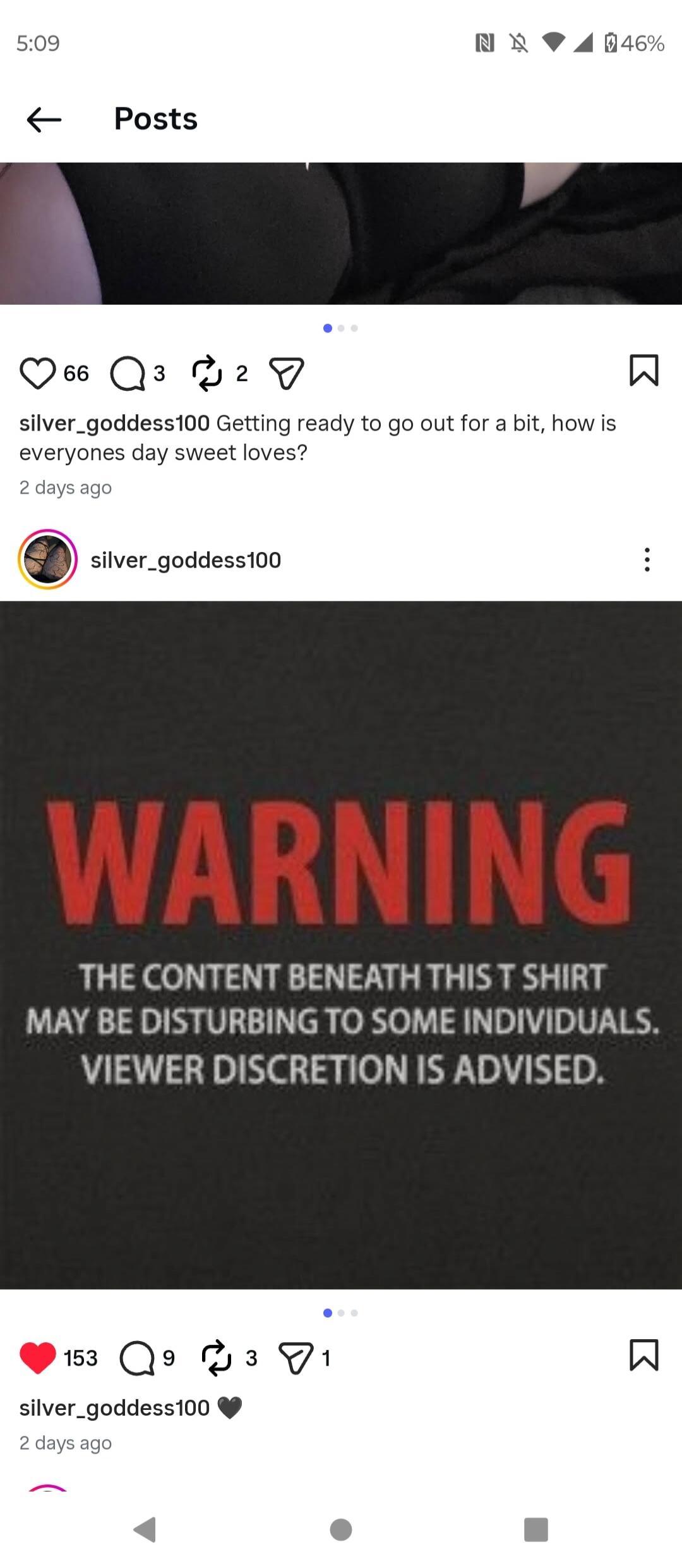 Getting ready to go out for a bit, how is everyones day sweet loves? WARNING THE CONTENT BENEATH THIS T SHIRT MAY BE DISTURBING TO SOME INDIVIDUALS. VIEWER DISCRETION IS ADVISED.