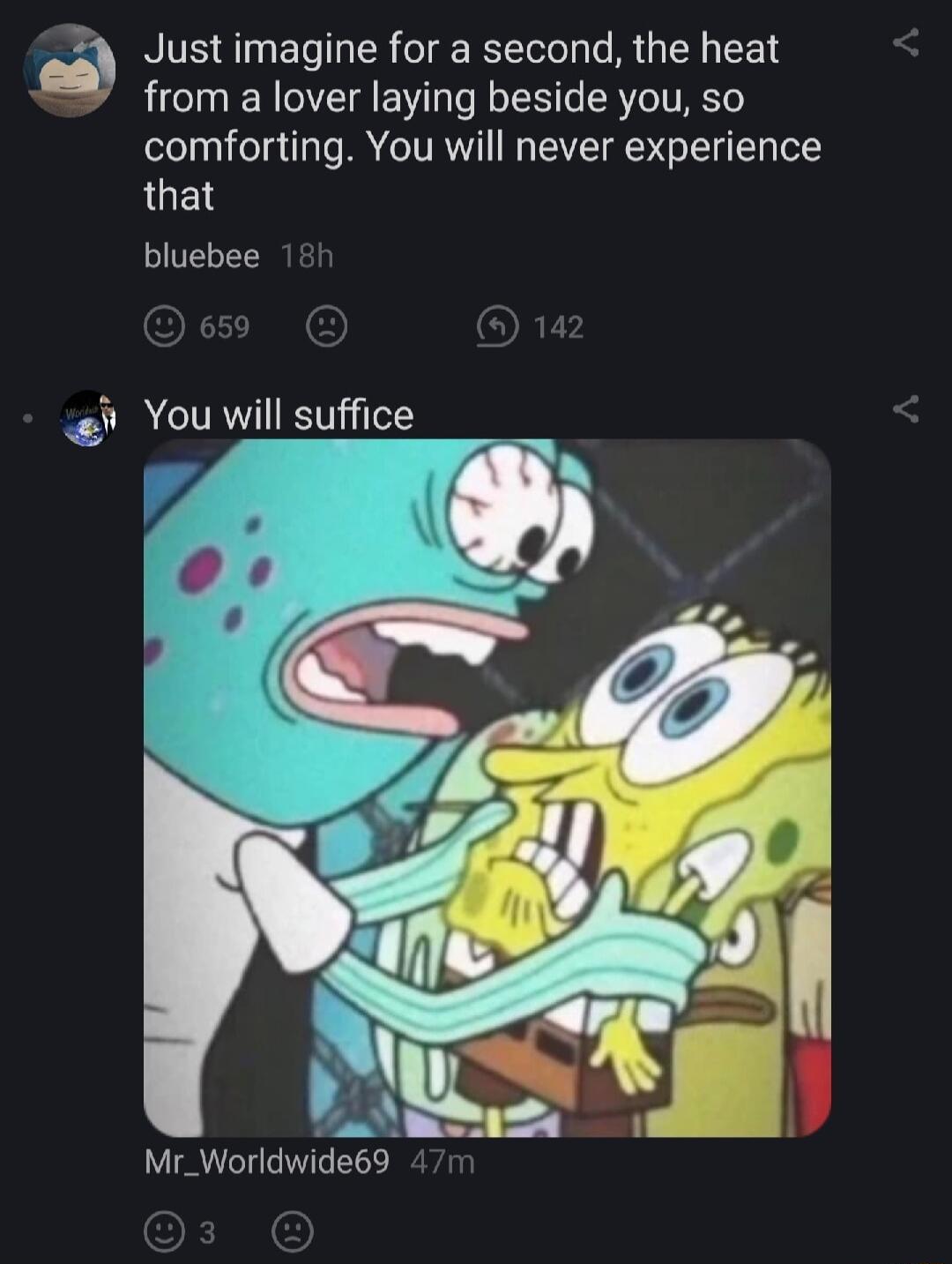 Just imagine for a second the heat from a lover laying beside you so comforting You will never experience that bluebee