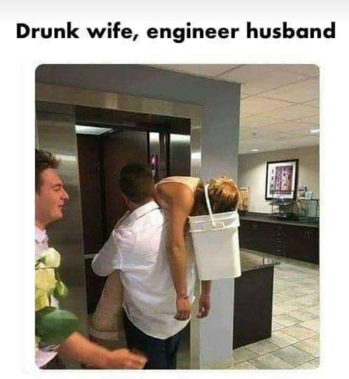 Drunk wife engineer husband