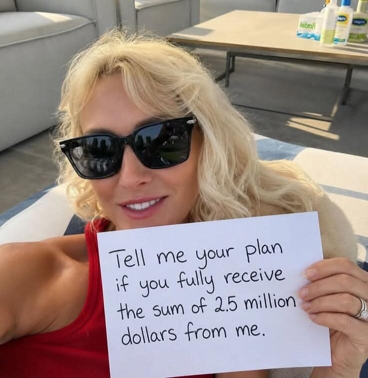 Tell me your plan if you fully receive the sum of 2.5 million dollars from me.