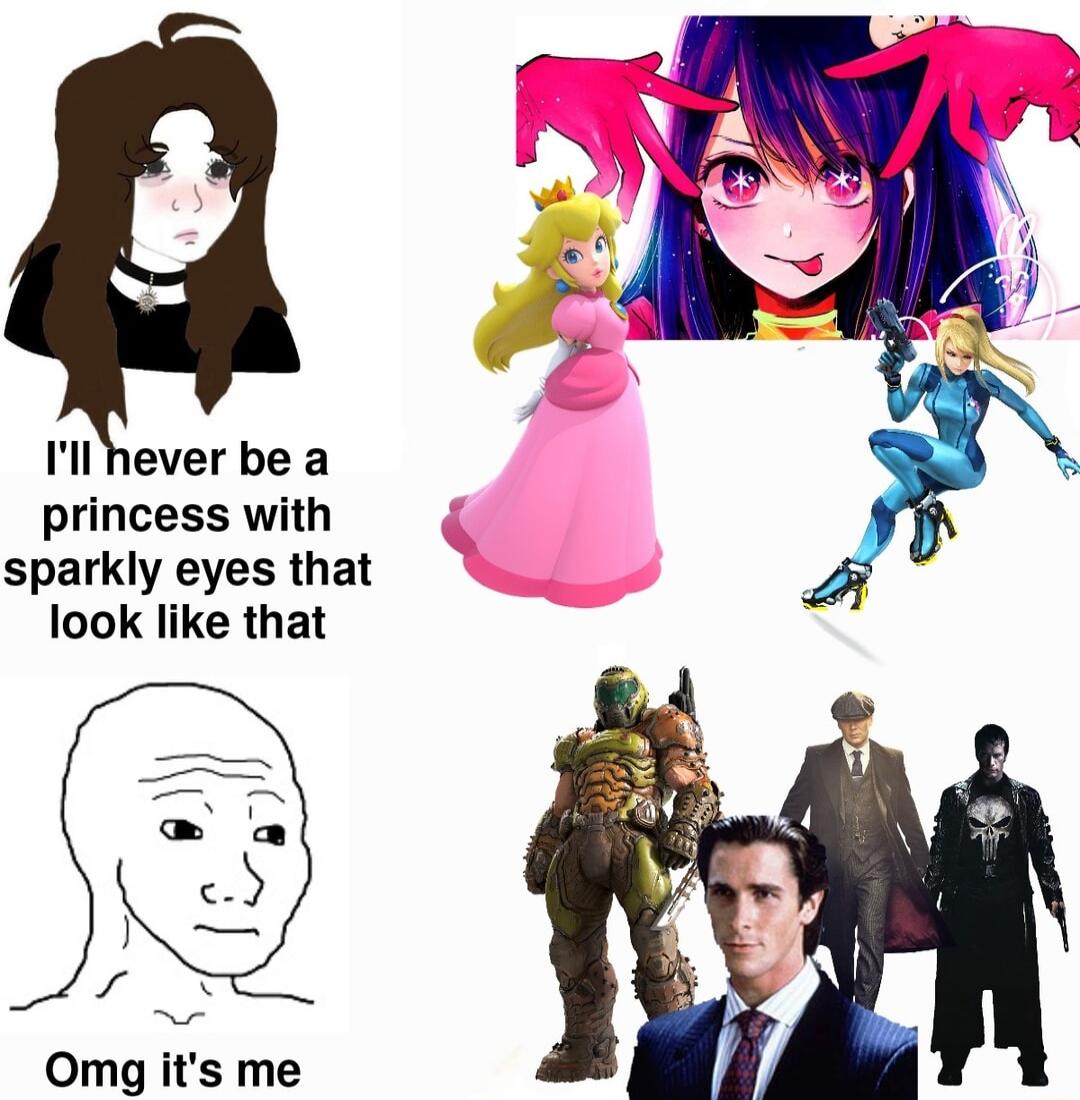 Ill hever be a princess with sparkly eyes that look like that Omg its me