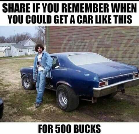 SHARE IF YOU REMEMBER WHEN YOU COULD GET A CAR LIKE THIS FOR 500 BUCKS