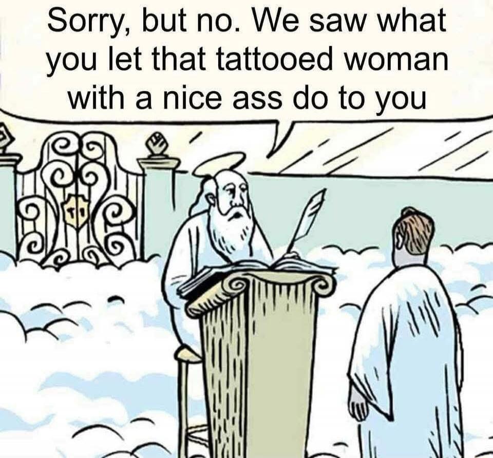 Sorry, but no. We saw what you let that tattooed woman with a nice ass do to you