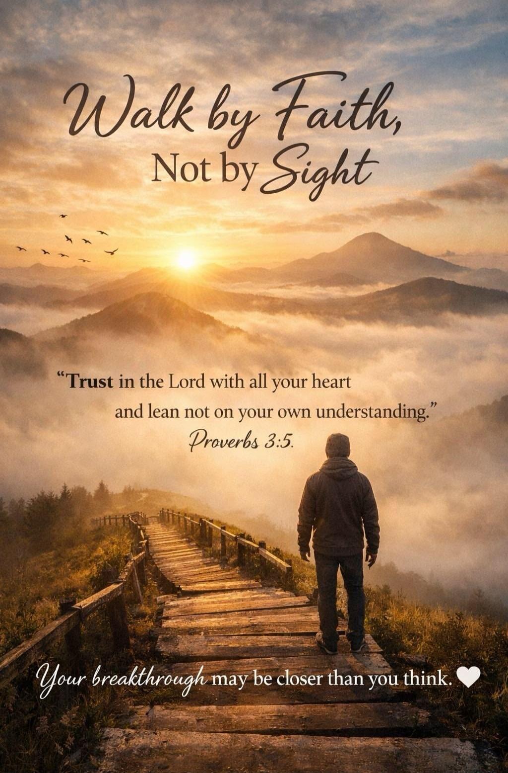 Walk by Faith, Not by Sight. 