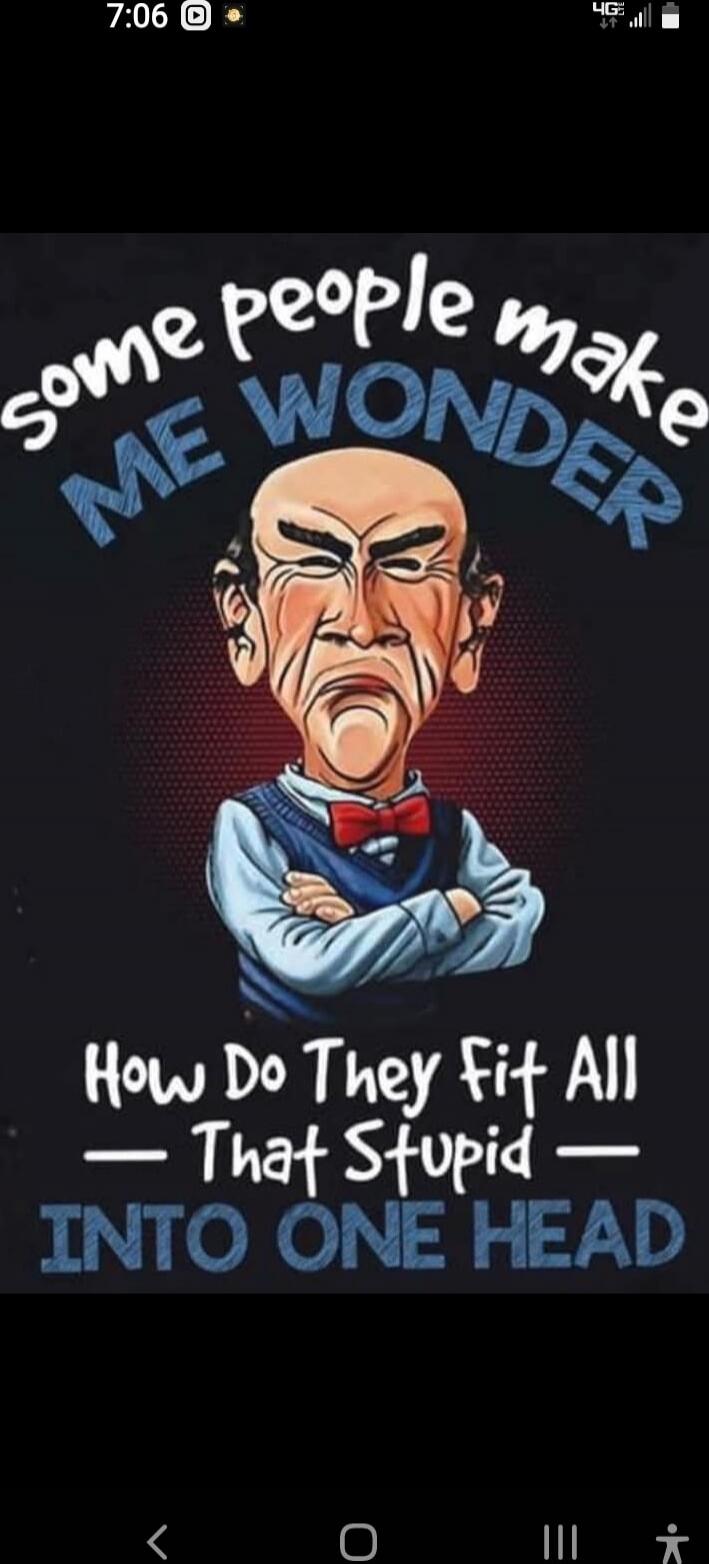 Some people make me wonder How do they fit all that stupid into one head