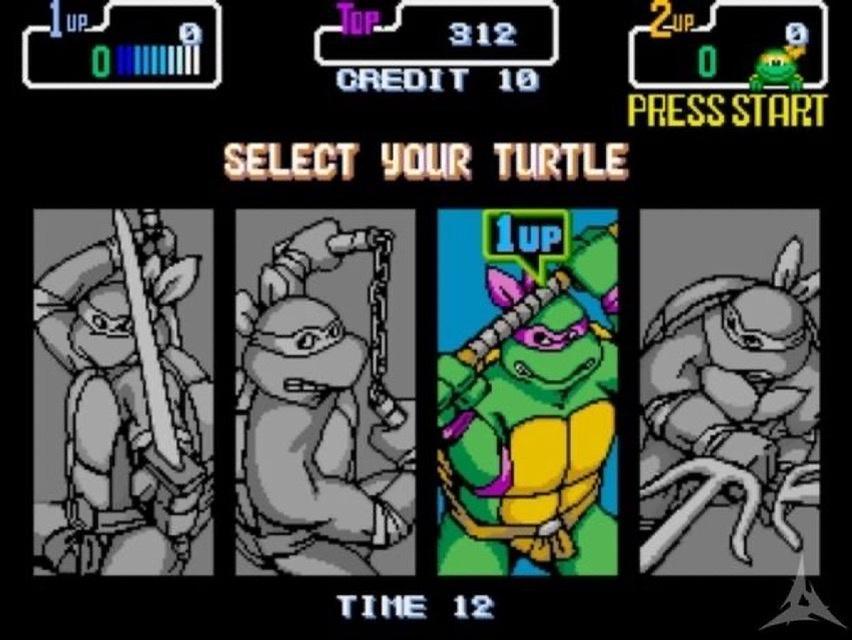 PRESS START SELECT YOUR TURTLE