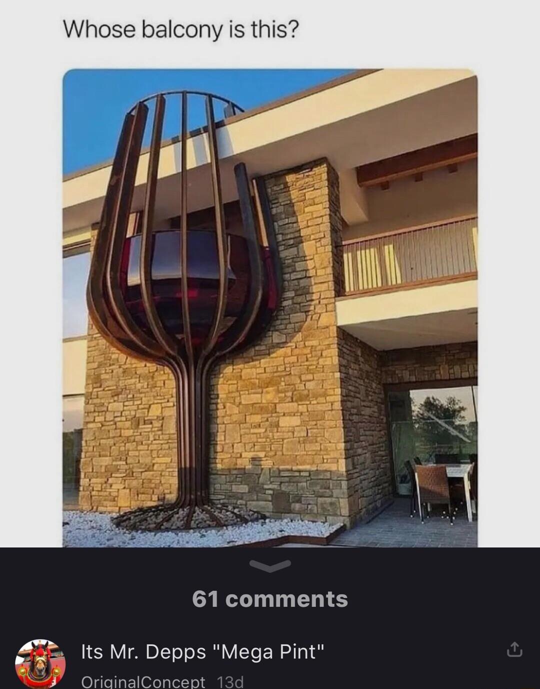Whose balcony is this 61 comments 35 Its Mr Depps Mega Pint 5