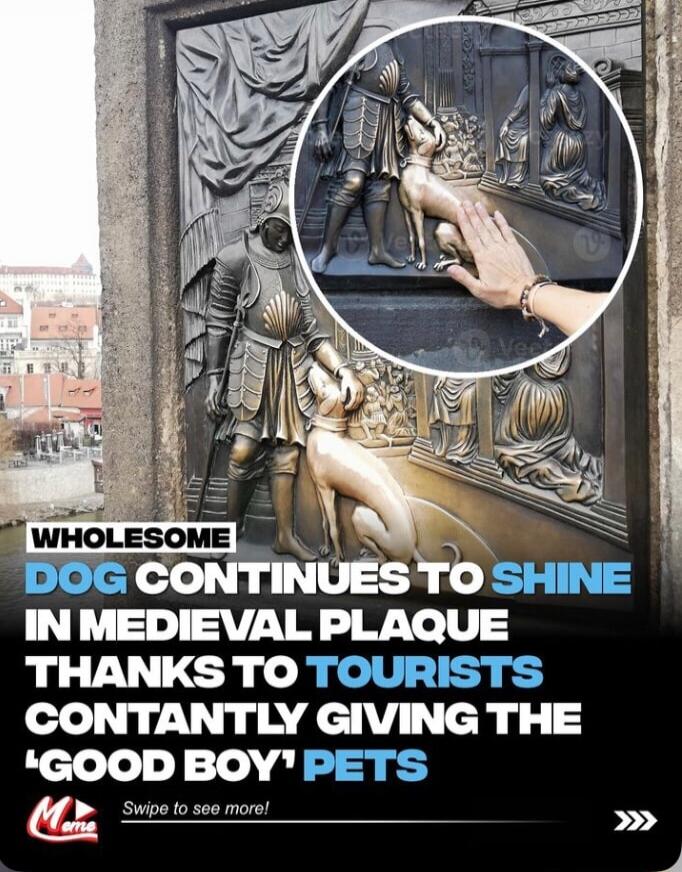 IN MEDIEVAL PLAQUE THANKS TO TOURISTS CONTANTLY GIVING THE plcielelnTo Ao oy B Swipa to see more