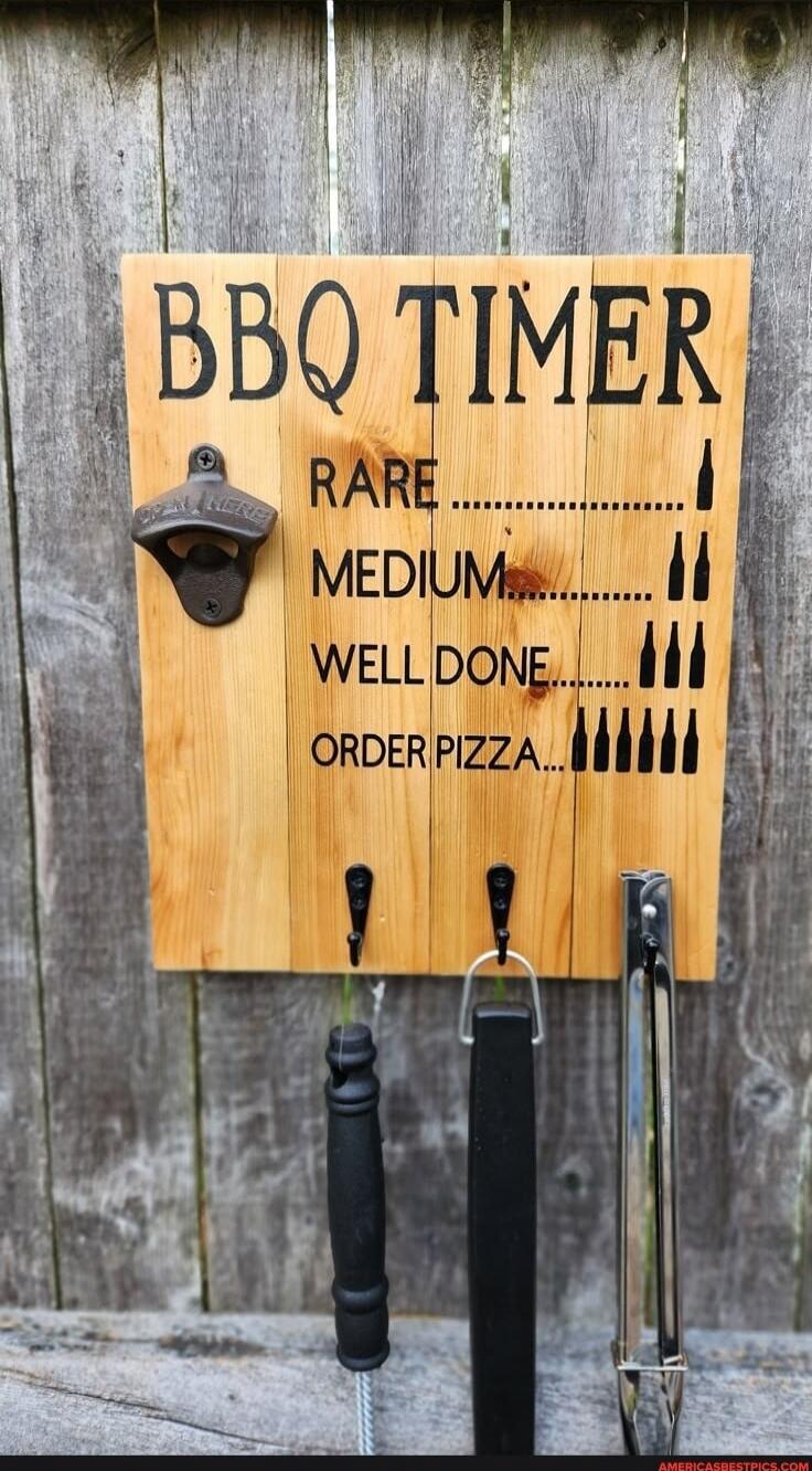 BBQ TIMER
RARE....... 1
MEDIUM....... 2
WELL DONE....... 3
ORDER PIZZA.........