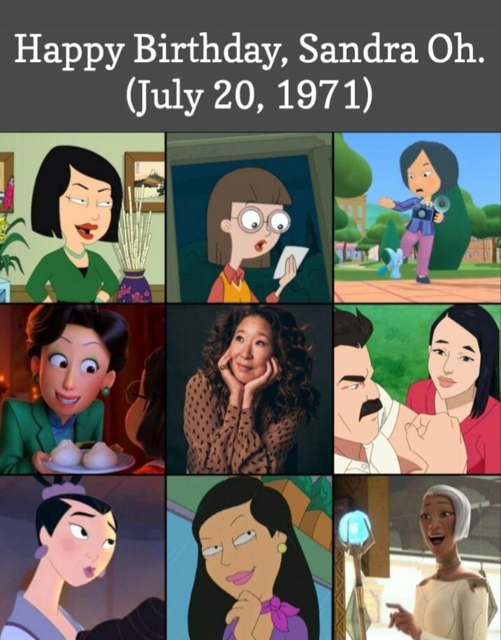 Happy Birthday, Sandra Oh. (July 20, 1971)