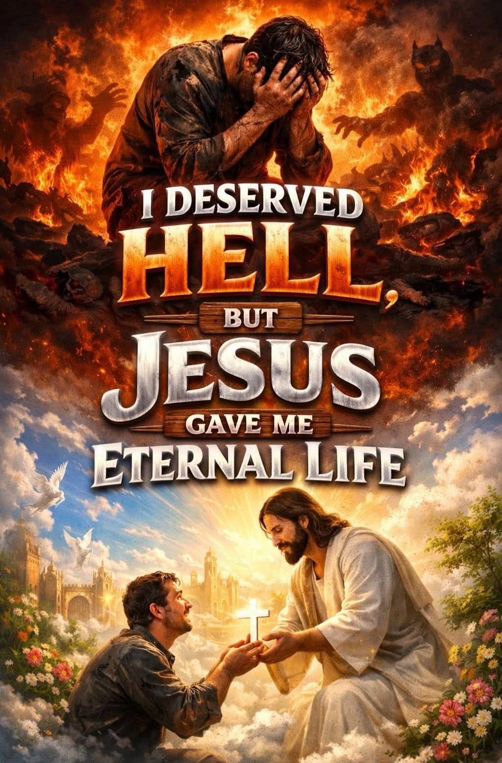 I DESERVED HELL BUT JESUS GAVE ME ETERNAL LIFE