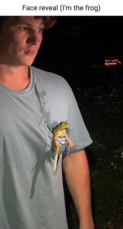 Face reveal Im the frog