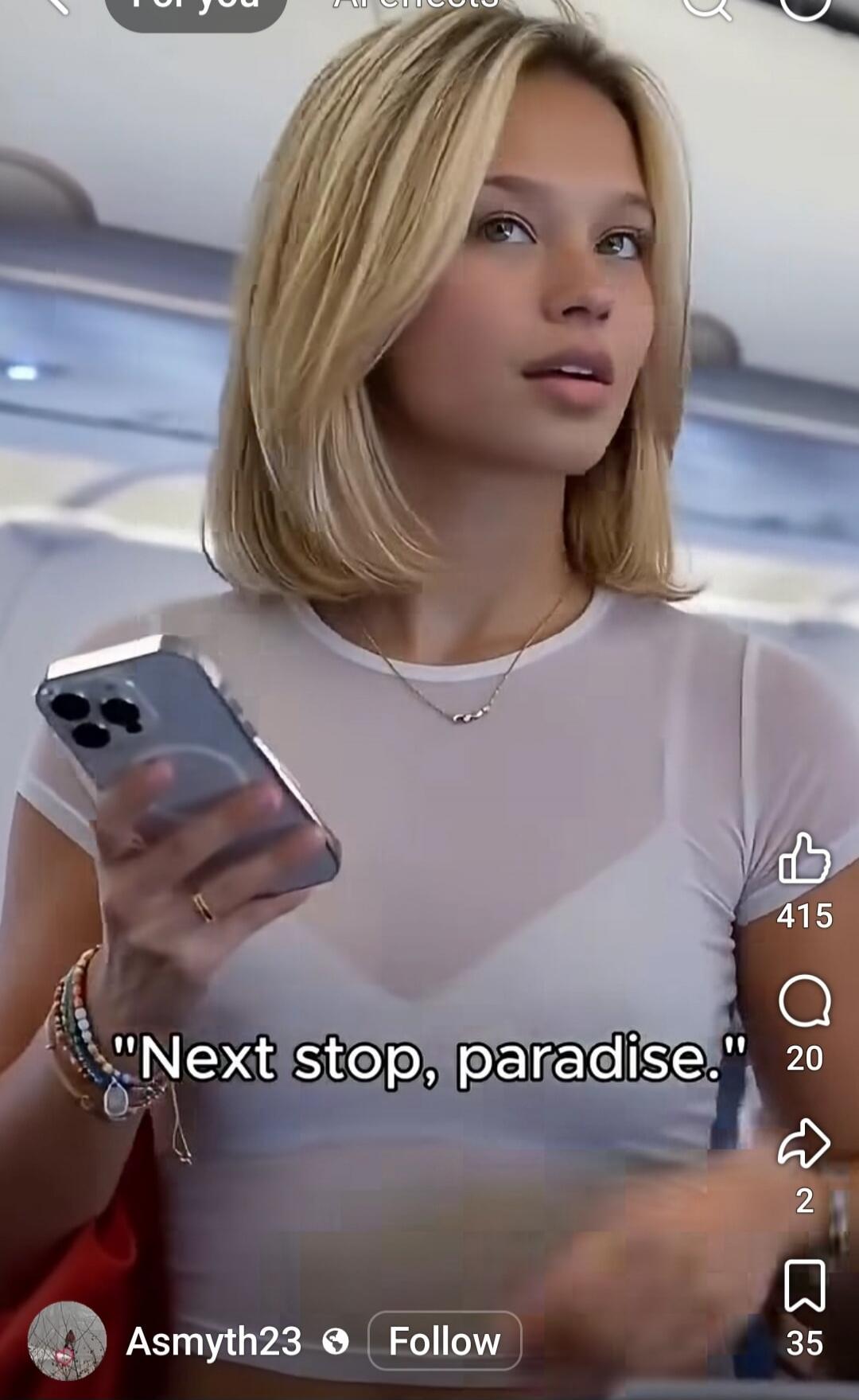 Next stop, paradise.