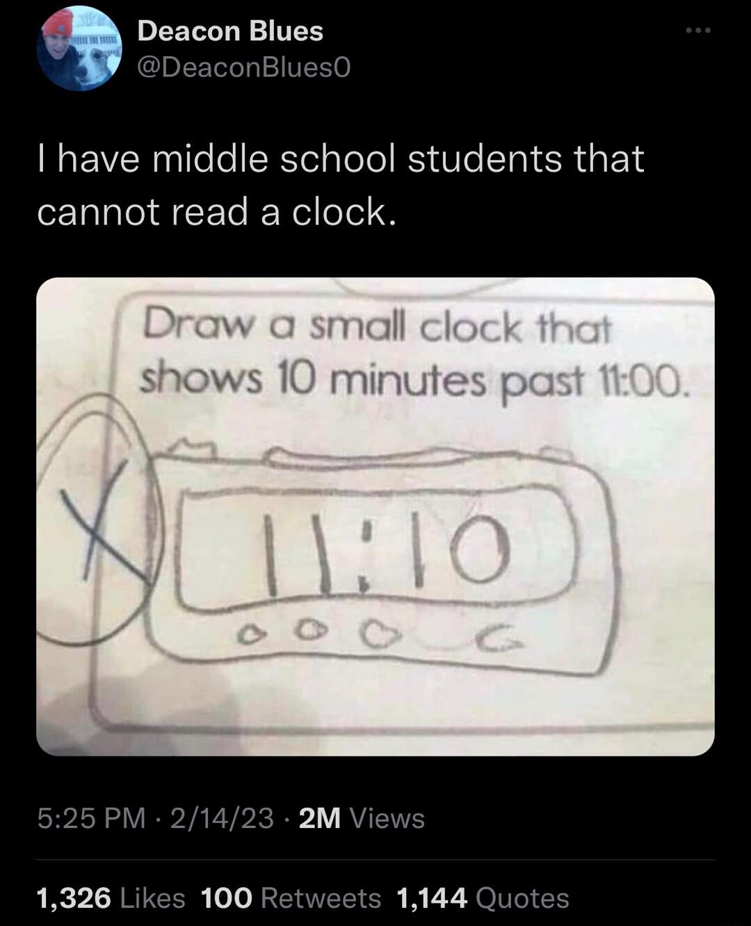 Deacon Blues DeaconBluesO I have middle school students that cannot read a clock