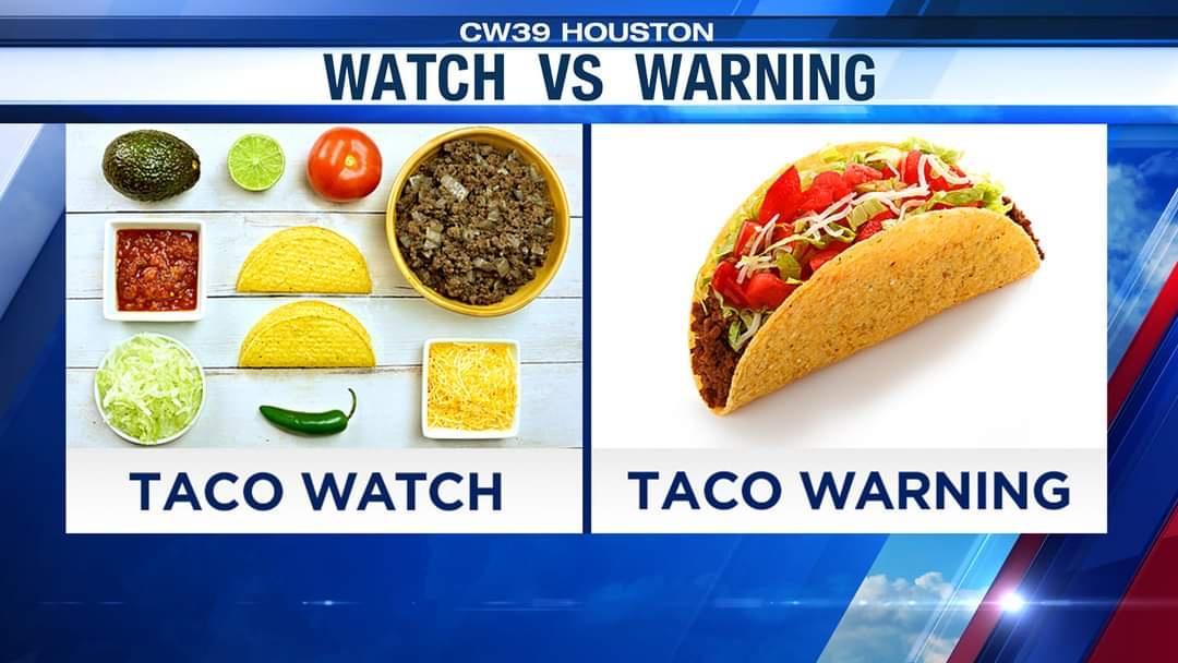 N o W e UL o VI WATCH VS _WARNING TACO WATCH TACO WARNING