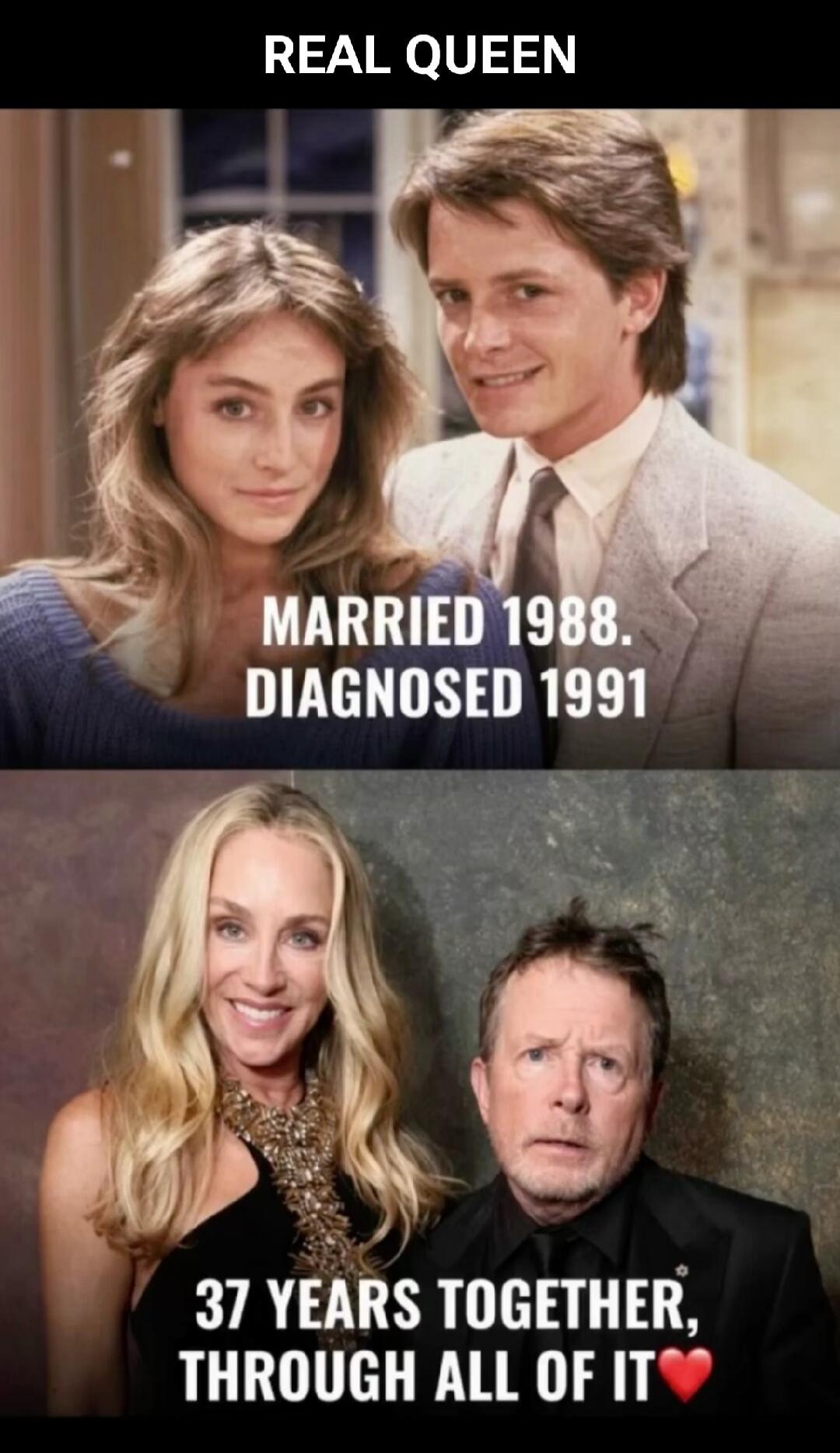 REAL QUEEN MARRIED 1988. DIAGNOSED 1991 37 YEARS TOGETHER, THROUGH ALL OF IT❤️