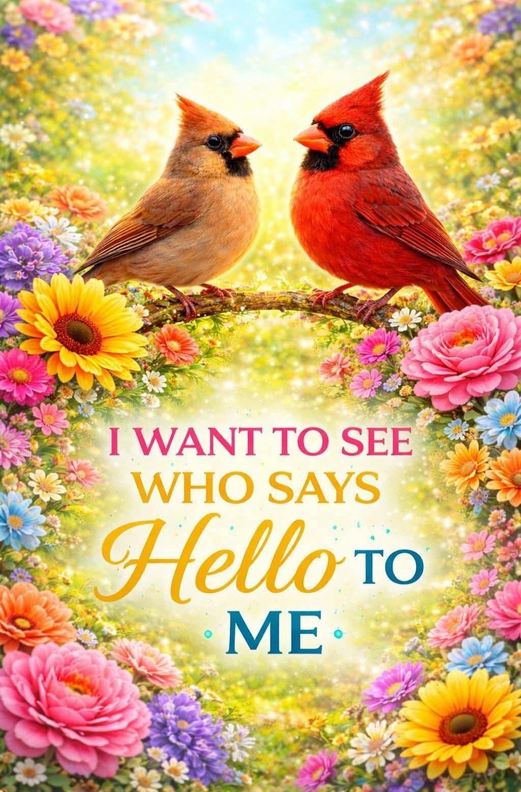 I WANT TO SEE WHO SAYS HELLO TO ME