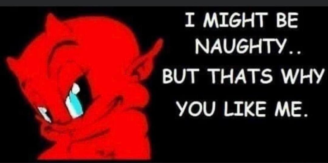 I might be naughty.. but that's why you like me.