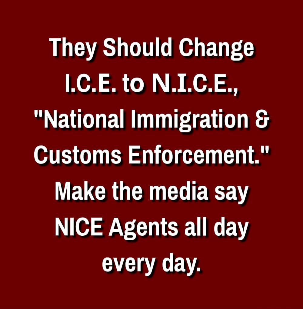 They Should Change I.C.E. to N.I.C.E., 