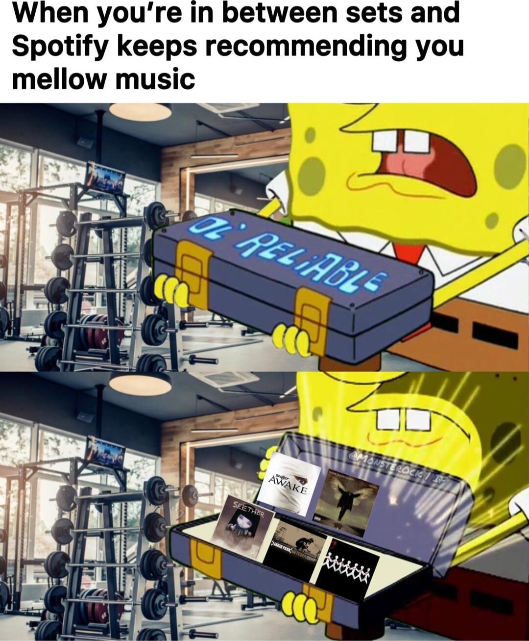 When youre in between sets and Spotify keeps recommending you mellow music