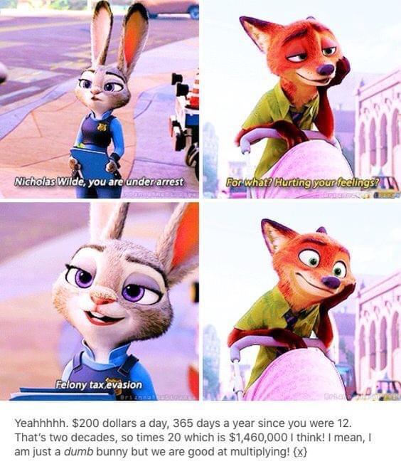 Yeahhhhh 200 dollars a day 365 days a year since you were 12 Thats two decades so times 20 which is 1460000 think mean am just a dumb bunny but we are good at multiplying x