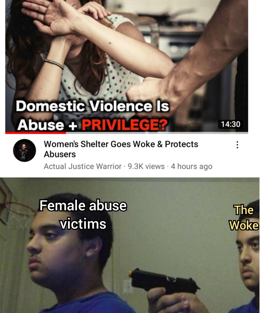 i o DomesticViolencells Abuse Womens Shelter Goes Woke Protects Abusers Actual Justice Warrior 93K views 4 hours ago FENE CELITS victims ilhe Wela