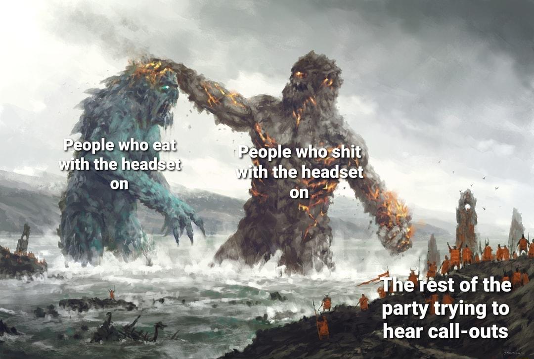 party trying to hear call outs